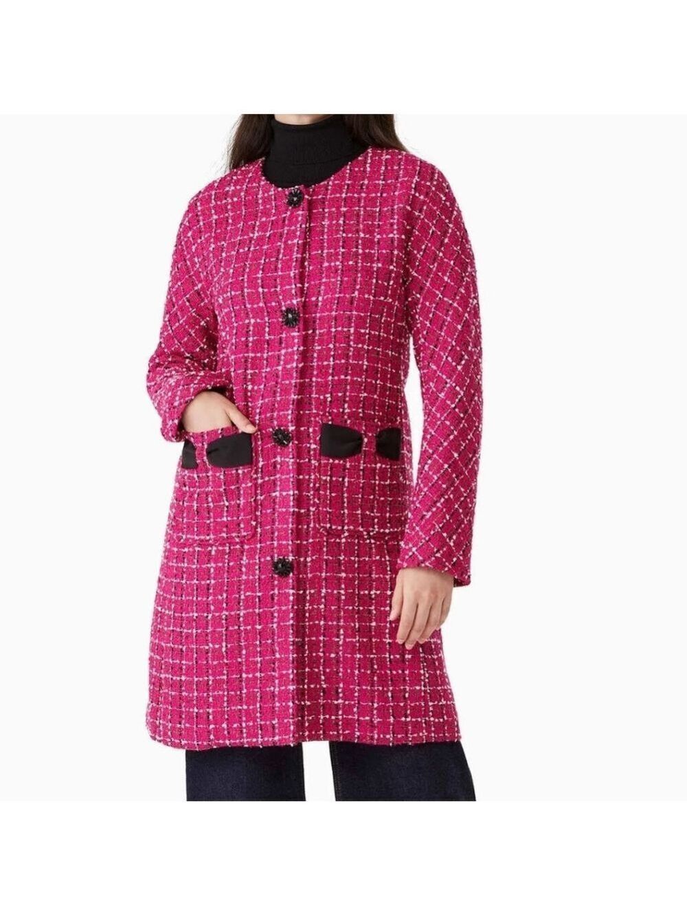 Kate Spade Festive Tweed Coat NWT #2887